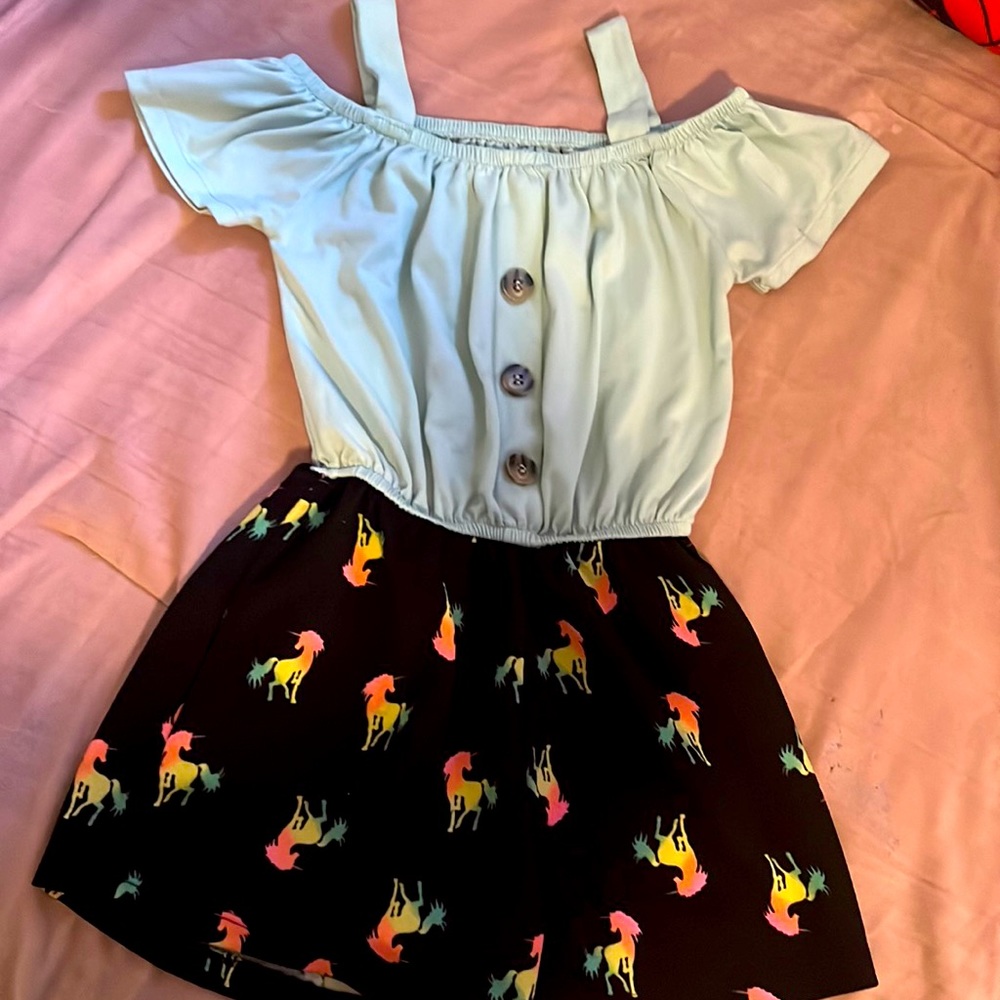 Unicorn theme jumper shorts